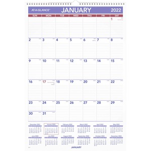 At-A-Glance Recycled Monthly Wall Calendar