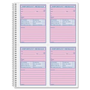 Adams Spiral Bound Carbonless Message Book