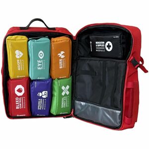Modulator Carrying Case Rugged (Backpack) First Aid - Red