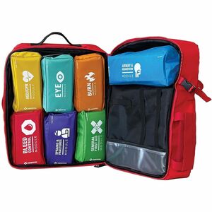 Modulator Carrying Case Rugged (Backpack) First Aid - Red