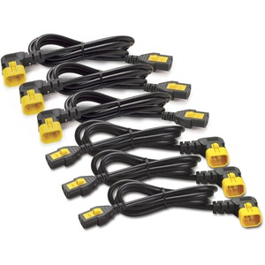 APC by Schneider Electric Power Cord Kit (6 EA), Locking, C13 TO C14 (90 Degree), 0.6m