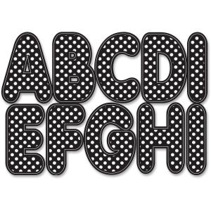 Ashley White Dot Magnetic Die-cut Letters