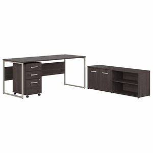 Bush Business Furniture Hybrid Storm Gray Desking Unit