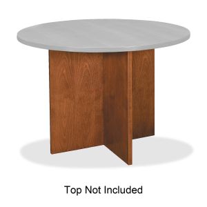 Basyx by HON Veneer Round Conference Table Top with X-Base