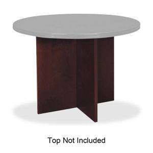 Basyx by HON Veneer Round Conference Table Top with X-Base