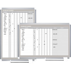 MasterVision Magnetic In/Out Vertical Planner Board