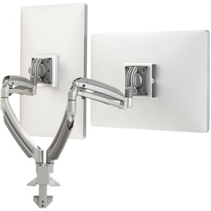 Chief Kontour K1D Dynamic Dual Monitor Arm Desk Mount - For Displays 10-38" - Silver