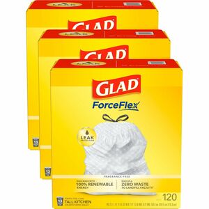 Glad ForceFlex Tall Kitchen Drawstring Trash Bags
