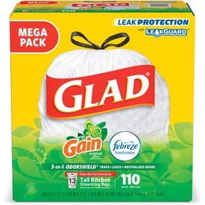 Glad ForceFlex Tall Kitchen Drawstring Trash Bags