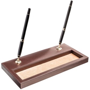 Dacasso Leather Double Pen Stand