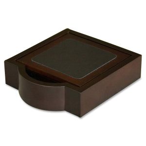 Dacasso Walnut & Leather Coaster Set