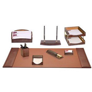 Dacasso Embossed Leather Desk Set