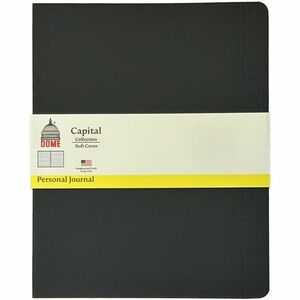 Dome Personal Journal - 8�10 Inch Softcover Black Lined Journal Notebook