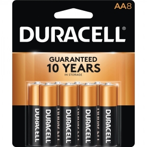 Duracell Coppertop Alkaline AA Battery 8-Packs