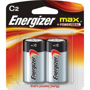 Energizer MAX Alkaline C Batteries, 2 Pack