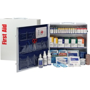 First Aid Only 3-Shelf First Aid Cabinet with Medications - ANSI Compliant