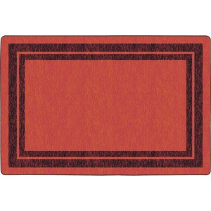 Flagship Carpets Double Dark Tone Border Red Rug