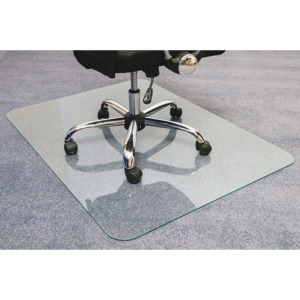 Glaciermat® Heavy Duty Glass Chair Mat for Hard Floors & Carpets - 36" x 48"