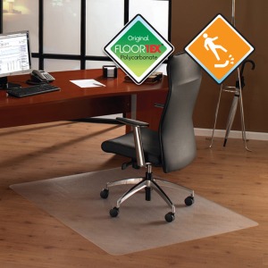 Cleartex® Unomat Anti-Slip Rectangular Chair Mat Hard Floors and Carpet Tiles - 35" x 47"