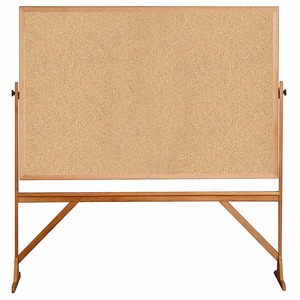 Ghent Reversible Cork Bulletin Board with Wood Frame