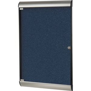 Ghent Silhouette Enclosed with 195 Navy Vinyl Tackboard