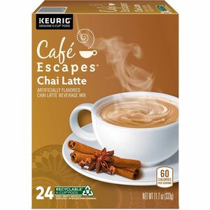 Caf&eacute; Escapes&reg; Chai Latte Single-Serve K-Cup Pods, 24 Count Black Tea K-Cup