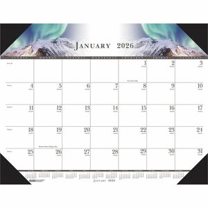 House of Doolittle Recycled Illustrated Desk Pad Calendar