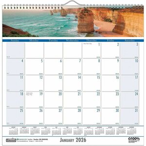 House of Doolittle Coastlines Monthly Wall Calendar
