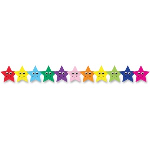 Hygloss Colorful Happy Stars Border Strips