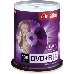 Imation DVD Recordable Media - DVD+R - 16x - 4.70 GB - 100 Pack Spindle