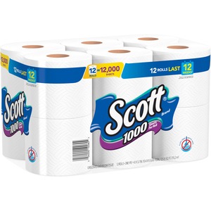 Scott 1000 1-ply 12Roll Bath Tissue