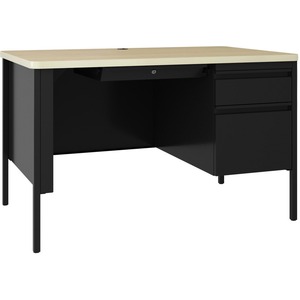 Lorell Fortress Series 48" Right-Pedestal Teachers Desk