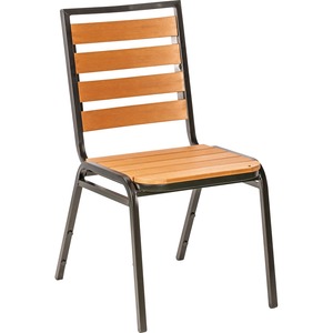 Lorell Faux Wood Outdoor Chairs