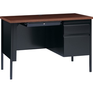 Lorell Fortress Series 45-1/2" Right Single-Pedestal Desk