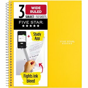 Five Star Three-subject Notebook