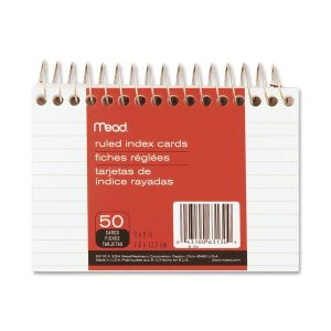 Mead Spiralbound Ruled Index Cards