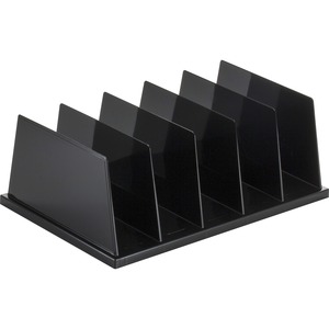 Officemate 21222 Large Vertical Sorter, 5 Compartments, Black