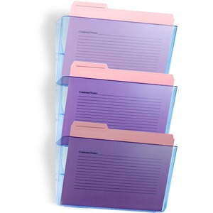 Officemate Blue Glacier™ Wall File, 3/Box
