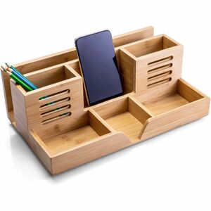 Achieva Bamboo Desk Organizer