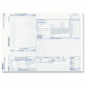 Rediform 4P489 Polypack Auto Repair Order Form