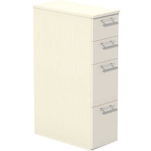 Safco Medina Skinny Pedestal, Tall - 3-Drawer