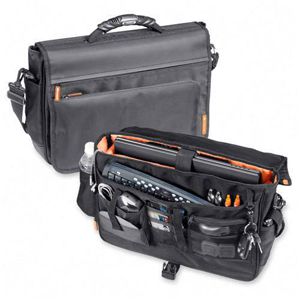 Microsoft Carrying Case (Messenger) for 17" Notebook - Black, Gray