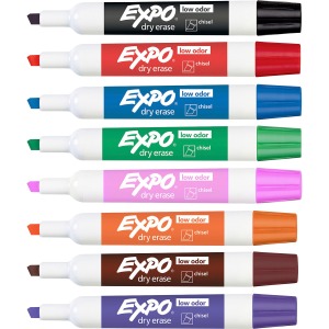 Expo Low-Odor Dry-erase 8-Color Marker Set