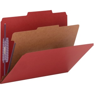 Smead SafeSHIELD 2/5 Tab Cut Letter Recycled Classification Folder