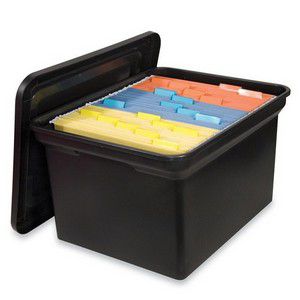 Sparco File N Store Portable Bin with Lid