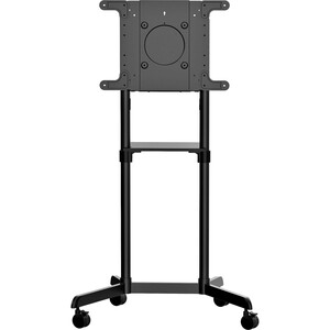 StarTech.com Mobile TV Cart, Portable Rolling TV Stand, 37-70 inch VESA Display Mount (154lb/70kg), Shelf & Storage, Rotate/Tilt Display