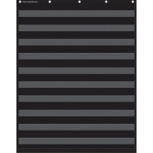 Teacher Created Resources Black 10 Pocket Chart