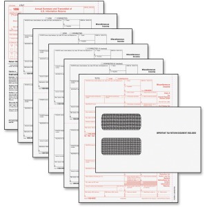 TOPS 5-part IRS 1099 Misc Laser Forms Tax Kit