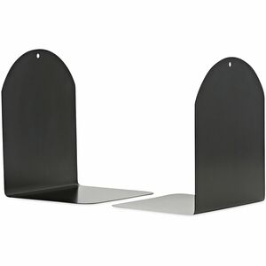 Universal Magnetic Bookends, Magnetic Base, 6 x 5 x 7, Metal, Black, Pair