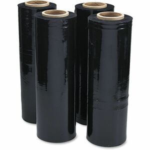 Universal Black Stretch Film, 18" x 1,500 ft Roll, 20 mic (80-Gauge), 4/Carton